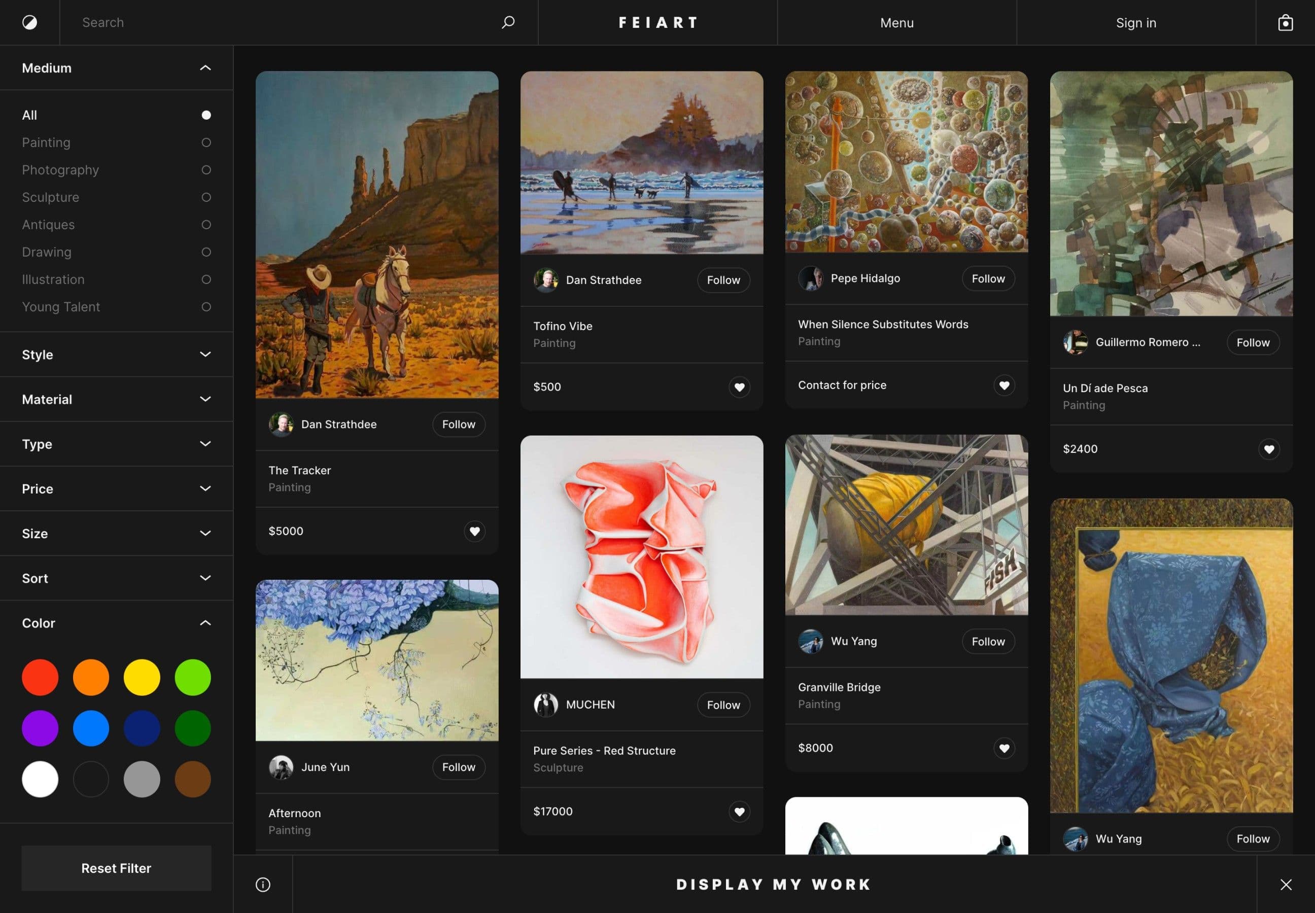 Product overiew in dark mode