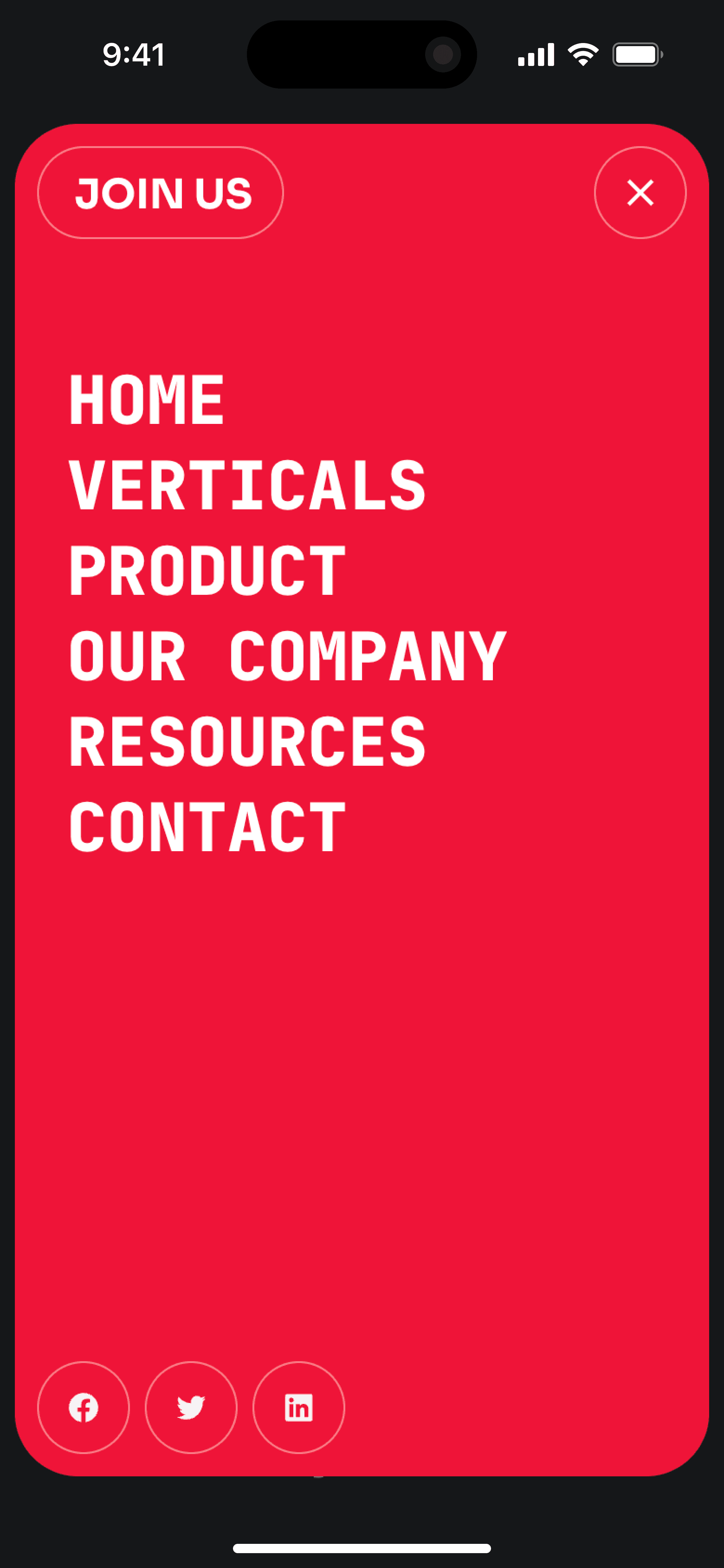 Menu design of Multiverse Computing on mobile